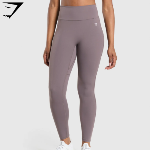 Mesh Placement Leggings - Brushed Purple(S)