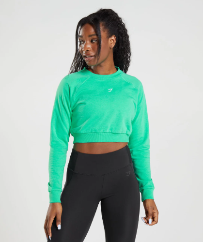 TRAINING CROPPED SWEATER tropic green(S)