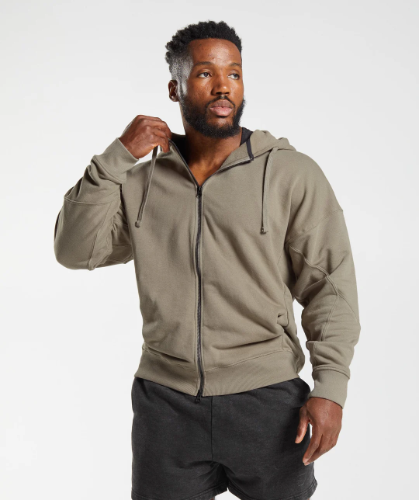 Power Zip Hoodie - Earthy Brown(M)
