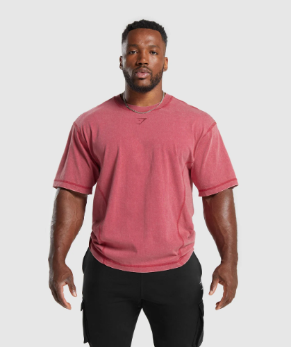 HERITAGE WASHED T-SHIRT pink(S)