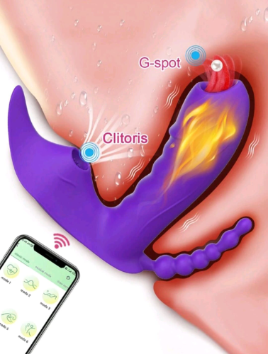Vibrador Multifuncional morado.