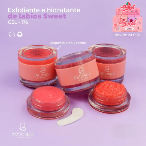 Bellespa Exfoliante De Labios Sweet 2 en 1 Duo x 1 Unidad