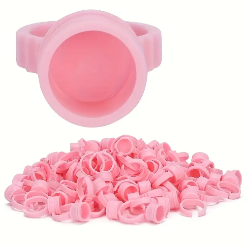 Anillo Para Pegamento De Pestañas Rosado x 1unidad