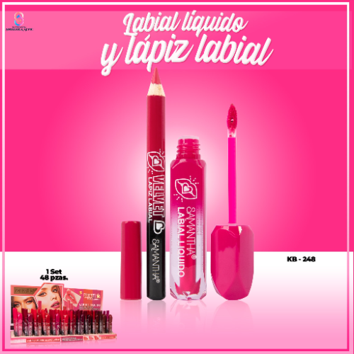 Atrevete Samantha Labial Liquido Con Delineador Combo x 1 Unidad