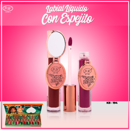 Atrevete PW Labial Liquido Llamita Con Espejo x 1 Unidad