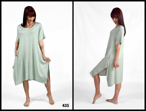 M435 Vestido corto lino BB