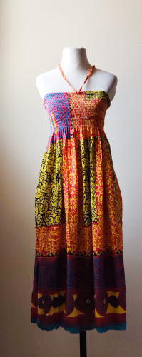 M099 Vestido corto straples