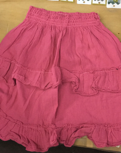 I052 pollera corta lienzo