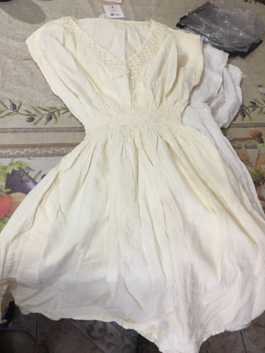 M331 Vestido corto sin manga lienzo