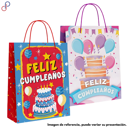 BOLSA DE REGALO MEDIANA FELIZ CUMPLEAÑOS