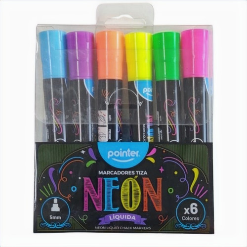 MARCADOR DE TIZA NEON POINTER
