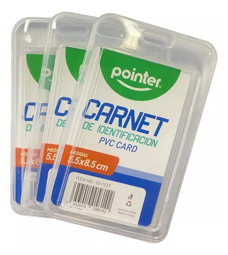 PORTA CARNET CREDENCIAL PLASTICO POINTER