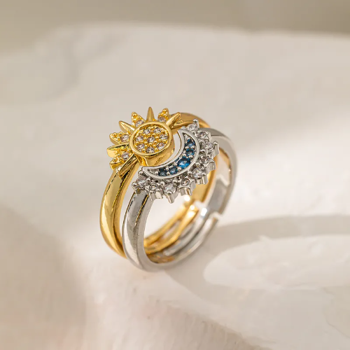 Anillo Ajustable Estilo Eclipce - Multicolor - ANI163