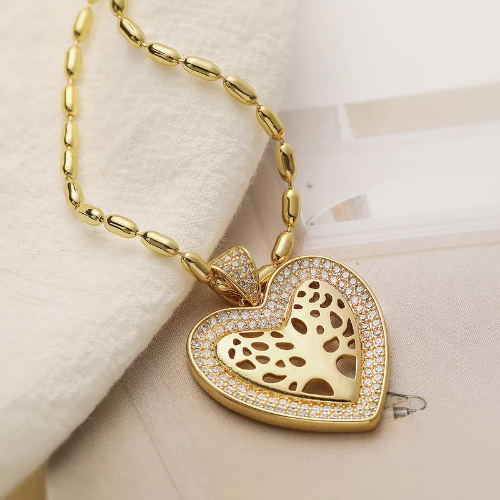 Collar Corazón Arbol de la Vida - Dorado - COL194