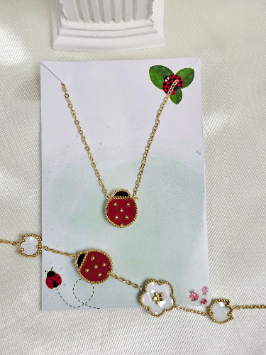 Collar Mariquita Acero inoxidable 304 - Dorado - COL032