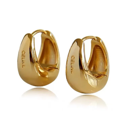 Aretes Chunky de la marca Celine - Dorado - ART117