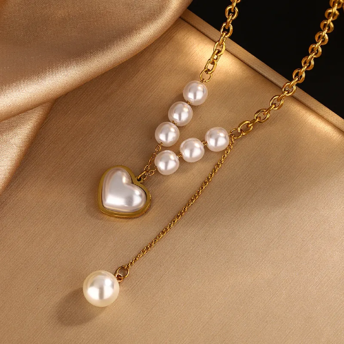 Elegante Forma De Corazón Acero inoxidable 304 - Dorado - PYC001