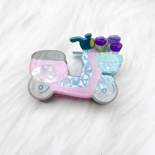 Pinza Motocicleta Rosa -  PIN084