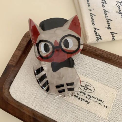 Pinza Gatito Frances con Lentes -  PIN073