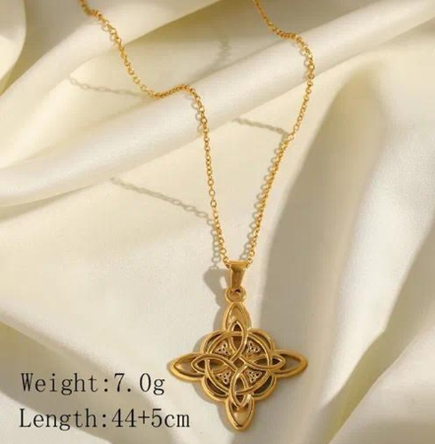 Collar Nudo de Bruja - Dorado - COL206