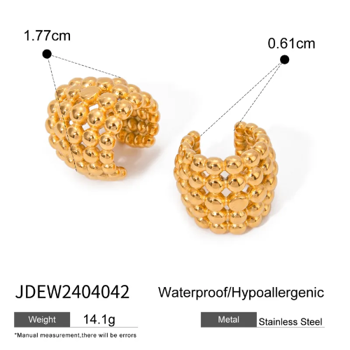 Estilo Simple Estilo IG Forma De C - Dorado - ART039