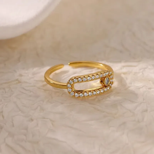 Estilo Skyehin Anillo Diamantado - Dorado - ANI057