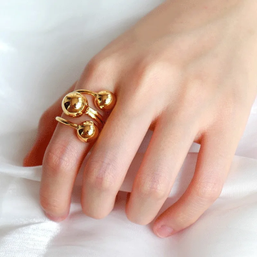 Estilo Balines Triples - Dorado - ANI026