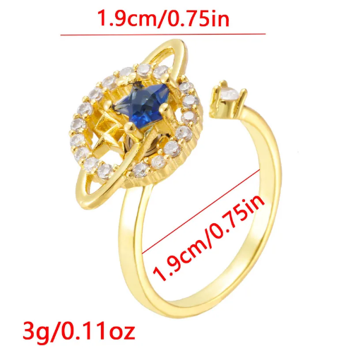 Anillo Anti-estres Saturno - Dorado - ANI094