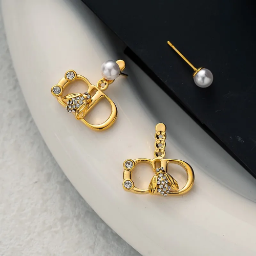 Arete Estilo Christian Dior Abejita - Dorado - ART123