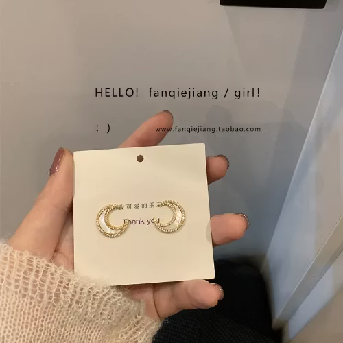 Fashion geometric plating alloy ear - Luna - ART30827947