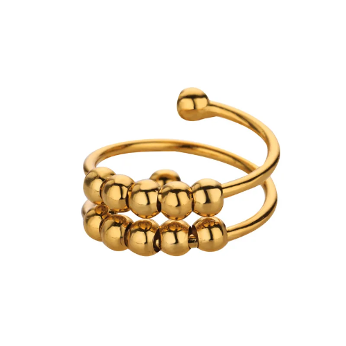 Anillo Anti-estres de Balites - Dorado - ANI058