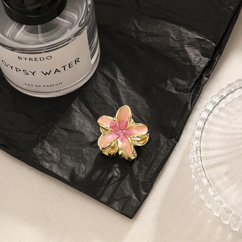 Pinza Flor Rosa - Mediana - PIN008