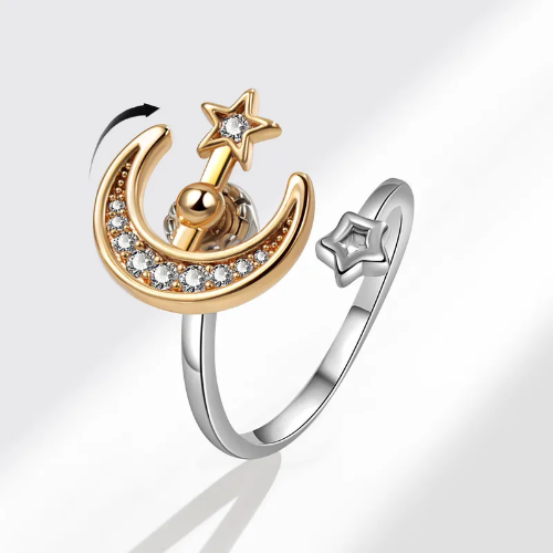 Estilo Giratorio Antiestres Estrella Luna - Multicolor - ANI018