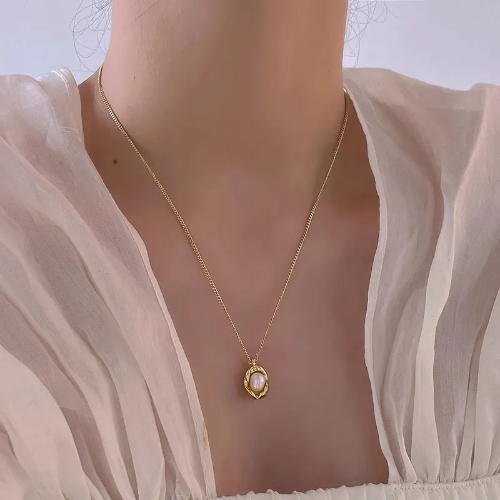 Estilo Clásico Perla Acero Inoxidable 304 - Dorado - COL37730840
