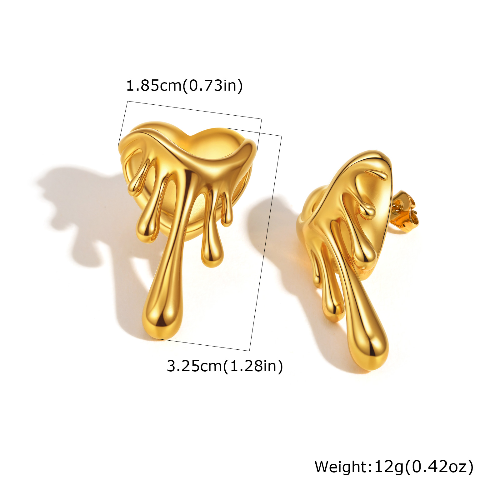 Retro Estilo Clásico Artístico Forma De Corazón - Dorado