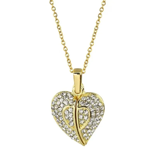 Collar Estilo Corazón Abierto - Dorado - COL201