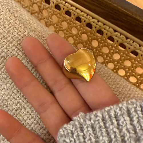 Anillo Estilo Corazón - Dorado - ANI169