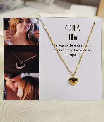 Corazón Culpa Tuya - Dorado - COL068