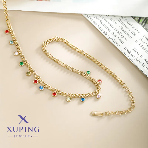 Collar Xuping Multicolor - Dorado - COL229