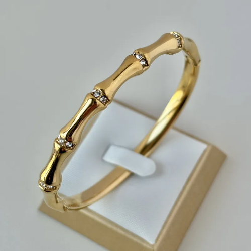 Brazalete Estilo Hueso - Dorado - BRA089
