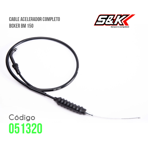 CABLE ACELERADOR BOXER BM 150  S&K