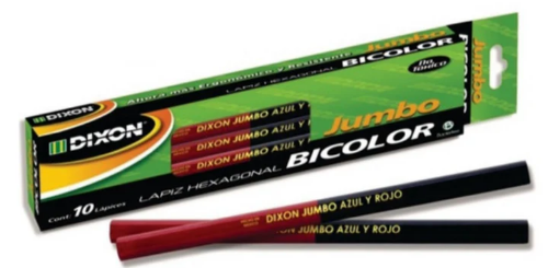 Bicolor jumbo dixon azul y rojo 4121M