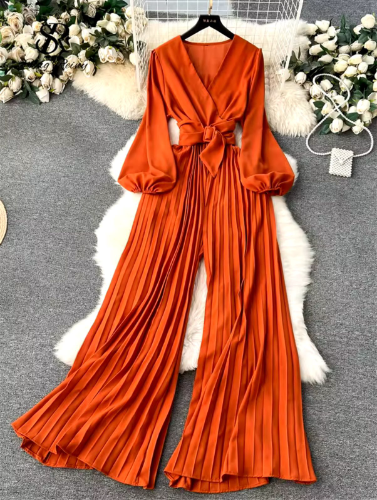 Jumpsuit manga larga pierna ancha 4 colores ONE SIZE