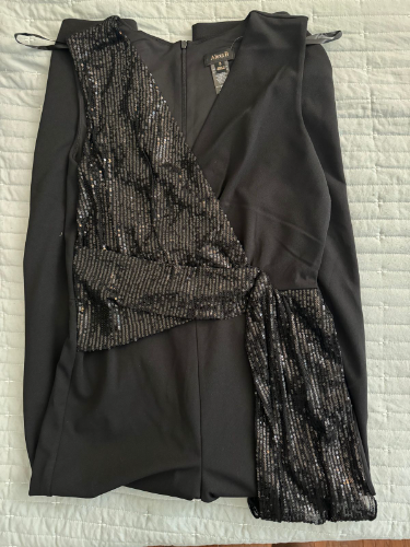 Jumpsuit negro detalle de lentejuelas ALEXA B talla 8