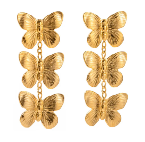Pendientes de 3 mariposas