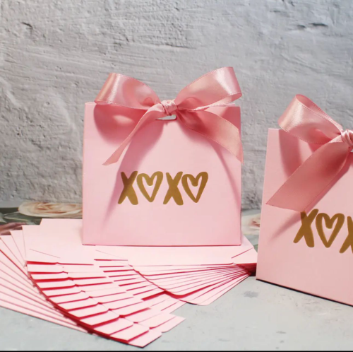 Bolsa de regalo rosada XOXO