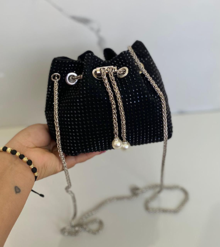 bolso cadenita brillante