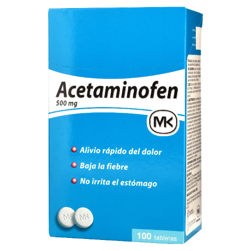 Acetaminofén  500 mg MK