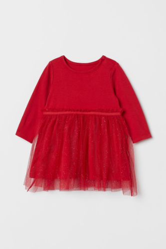 Vestido Tulle Rojo ML H&M 4T