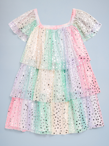 Vestido de tul arcoiris degradado con brillantes Old Navy 5T